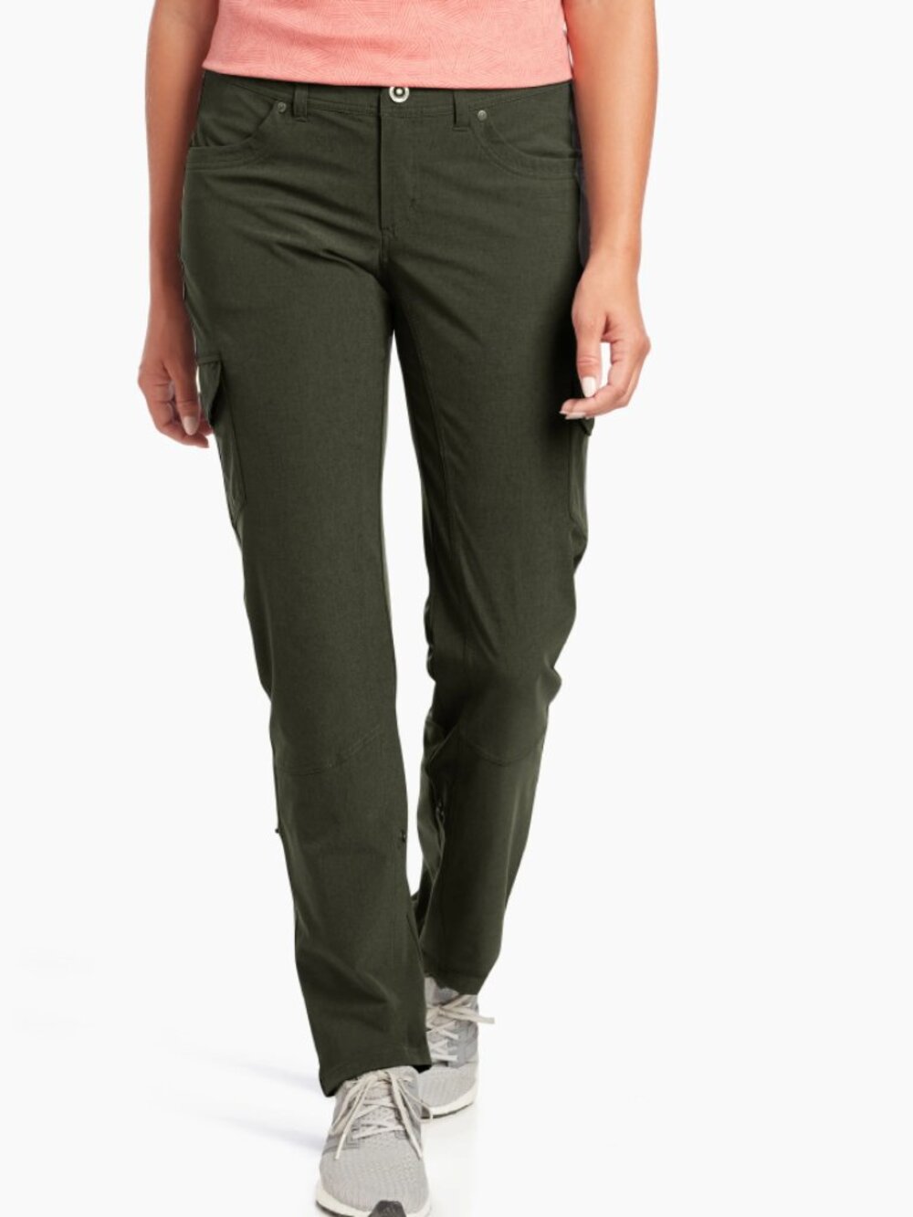 Kuhl Women's Dark Moss Green Freeflex Roll-Up Cargo Pant Size 10 Reg